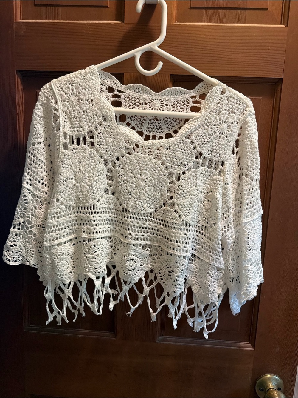 Crochet oversized crop top